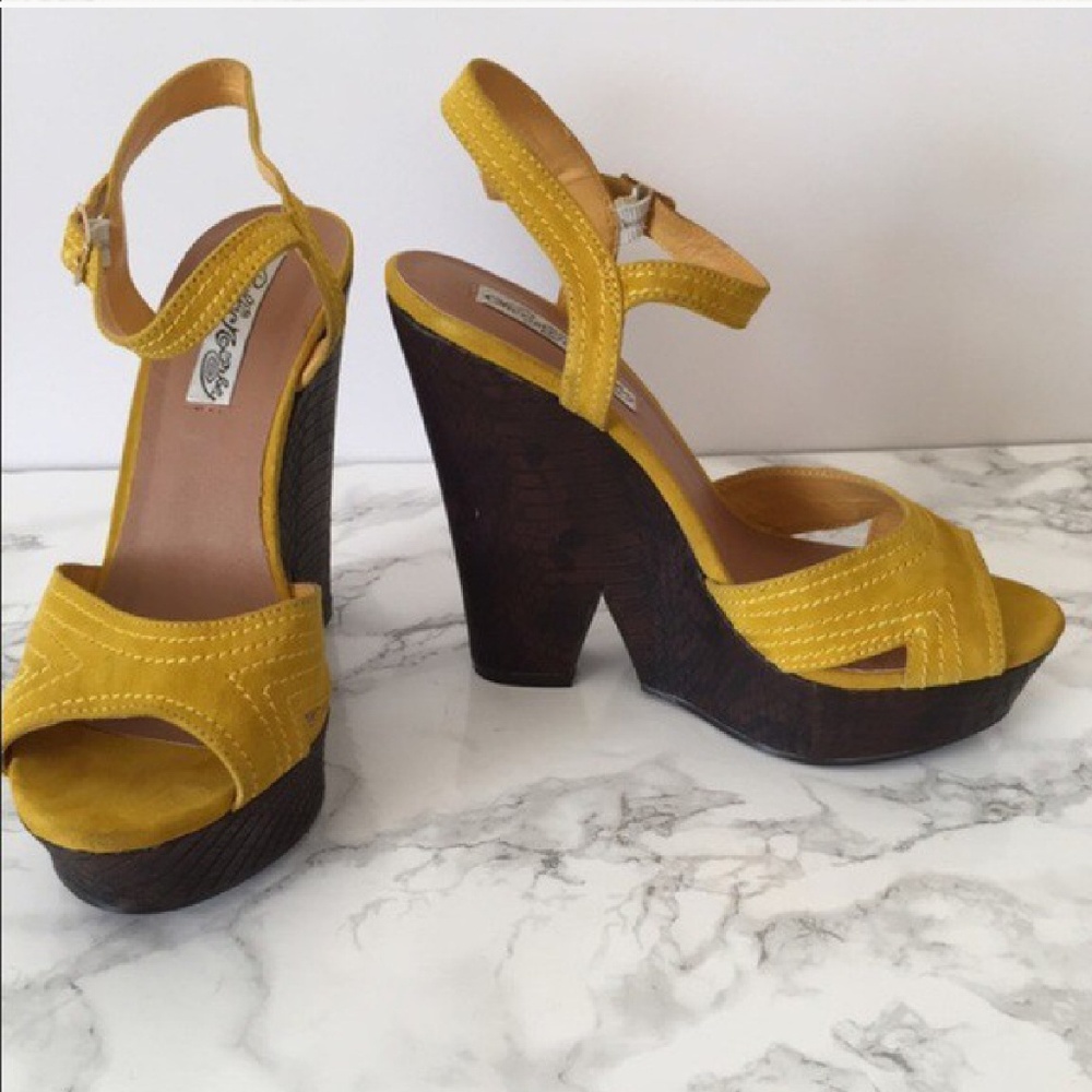Naughty Monkey block heel wedges